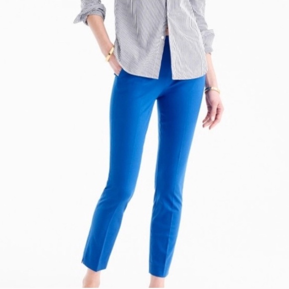 J. Crew Pants - J Crew Martie Slim Crop Pants Vibrant Blue